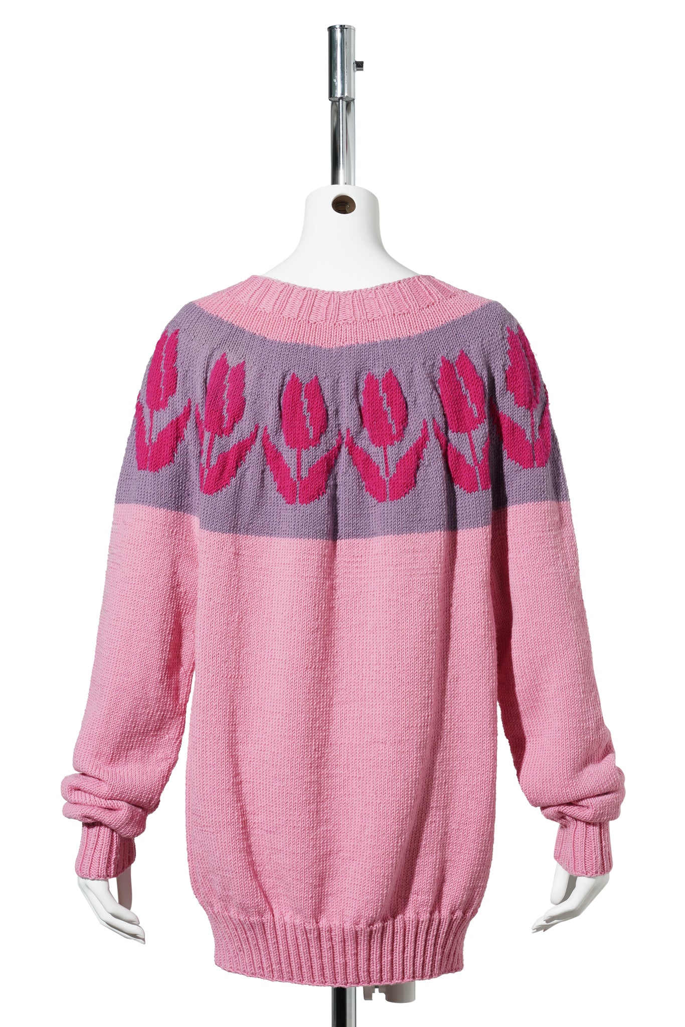 HANDKNITTED FAIR ISLE SWEATER / ROSE