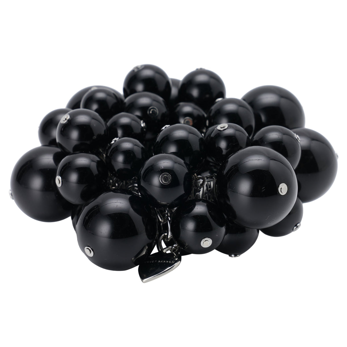 PUFFED PEARL BRACELET / BLACK