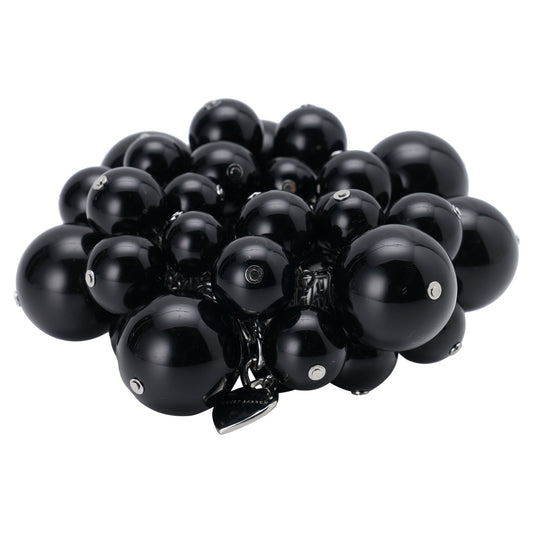 PUFFED PEARL BRACELET / BLACK