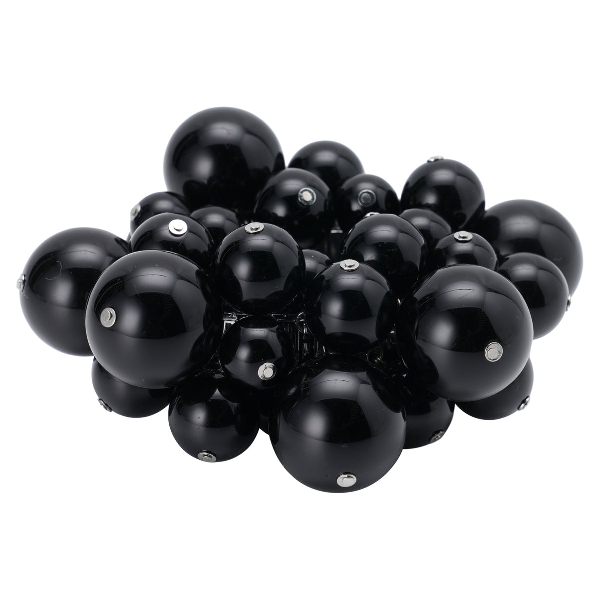 PUFFED PEARL BRACELET / BLACK