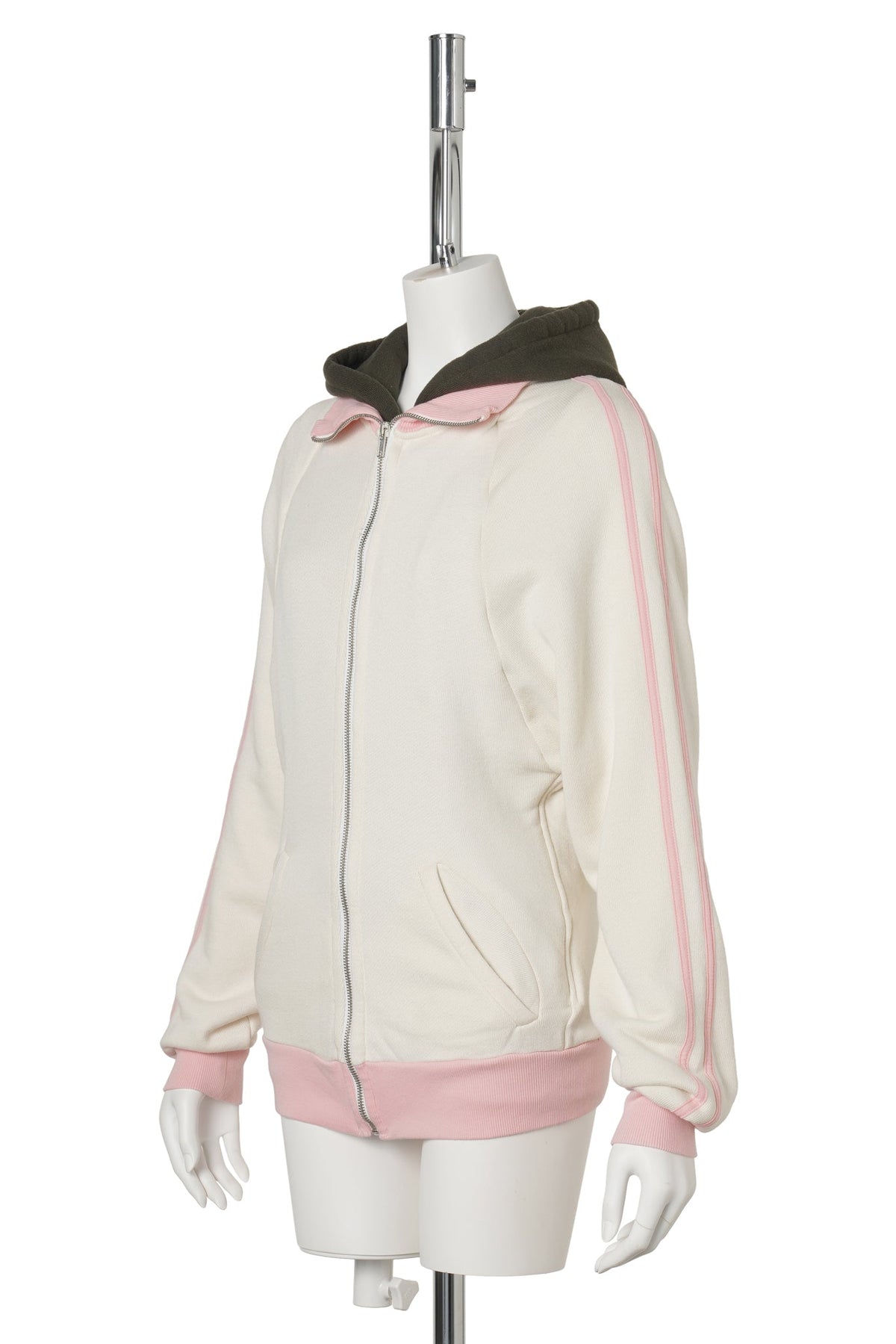 DOUBLE TRACK JACKET / WHITE/PINK/FOREST