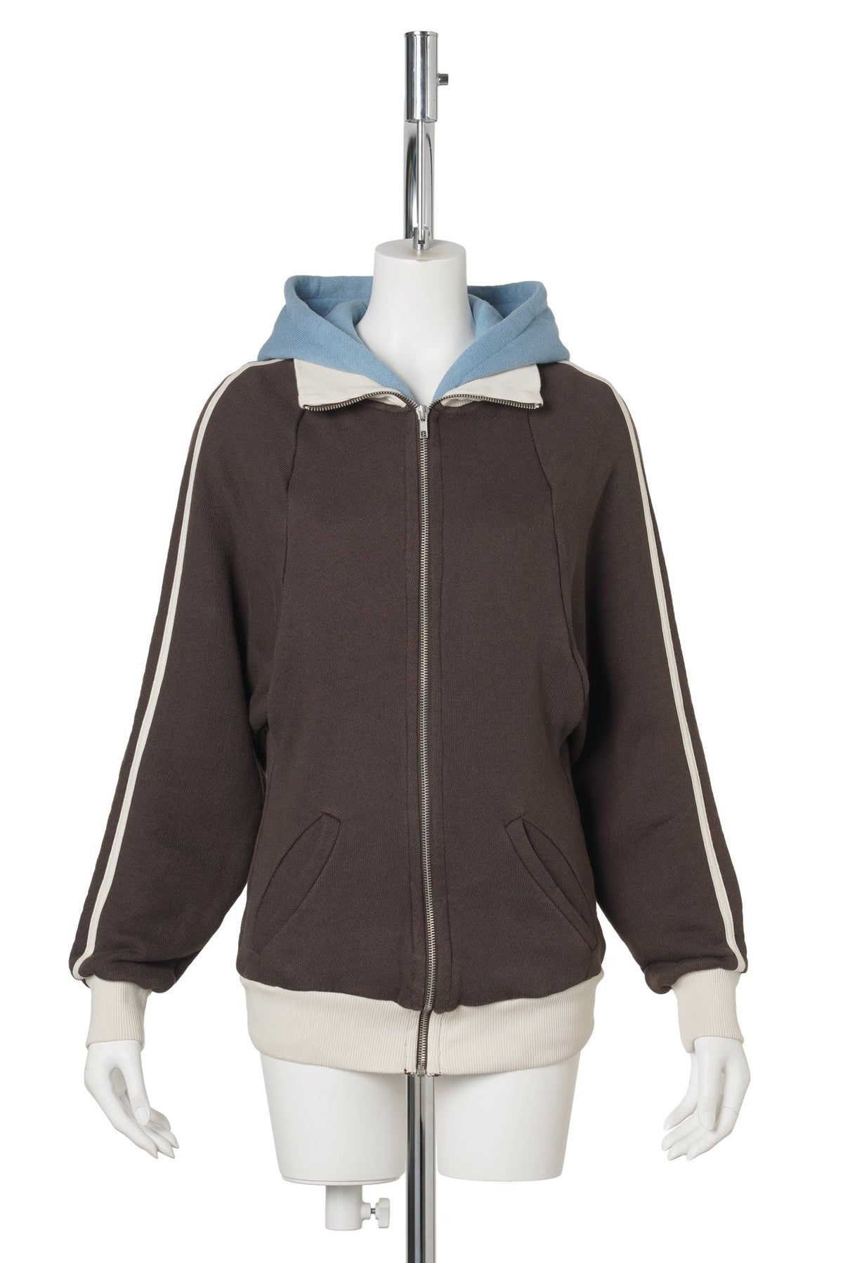 DOUBLE TRACK JACKET / BROWN/CREAM/BLUE