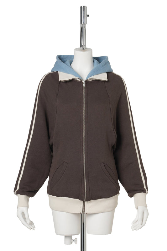 DOUBLE TRACK JACKET / BROWN/CREAM/BLUE