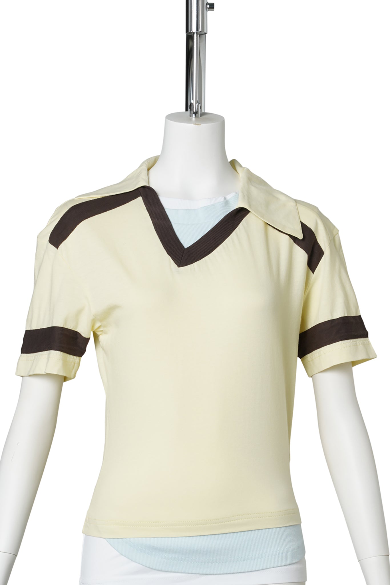 TRIPLE T-SHIRT / LIGHT YELLOW, BABY BLUE