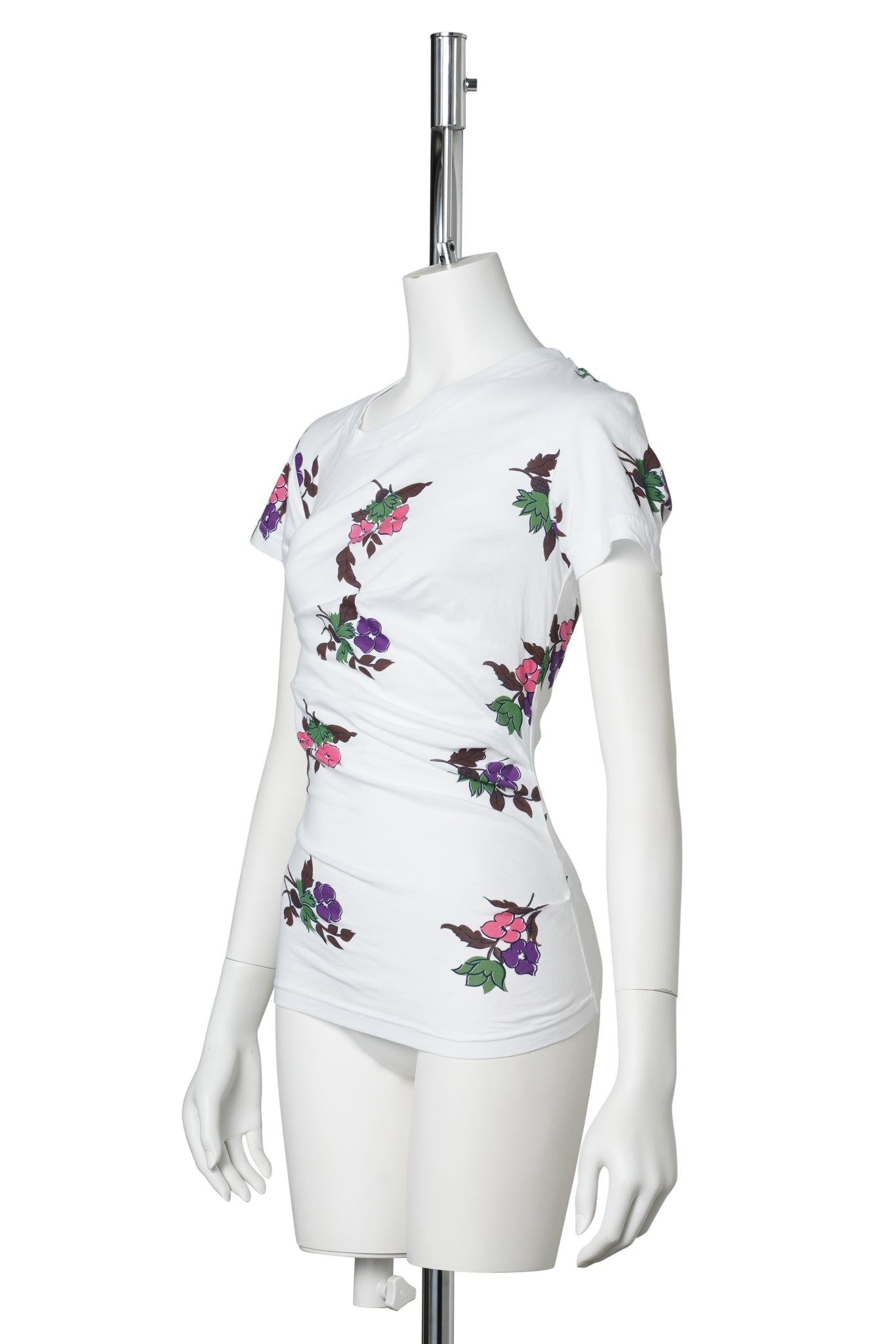 LIFTED T-SHIRT / WHITE FLORAL