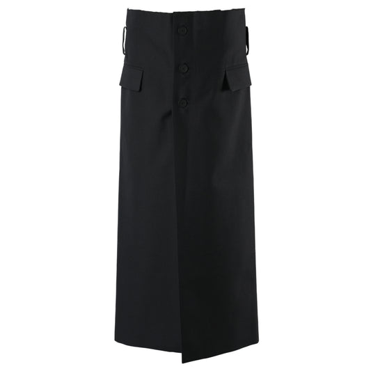 SPLIT SKIRT / 002:BLACK