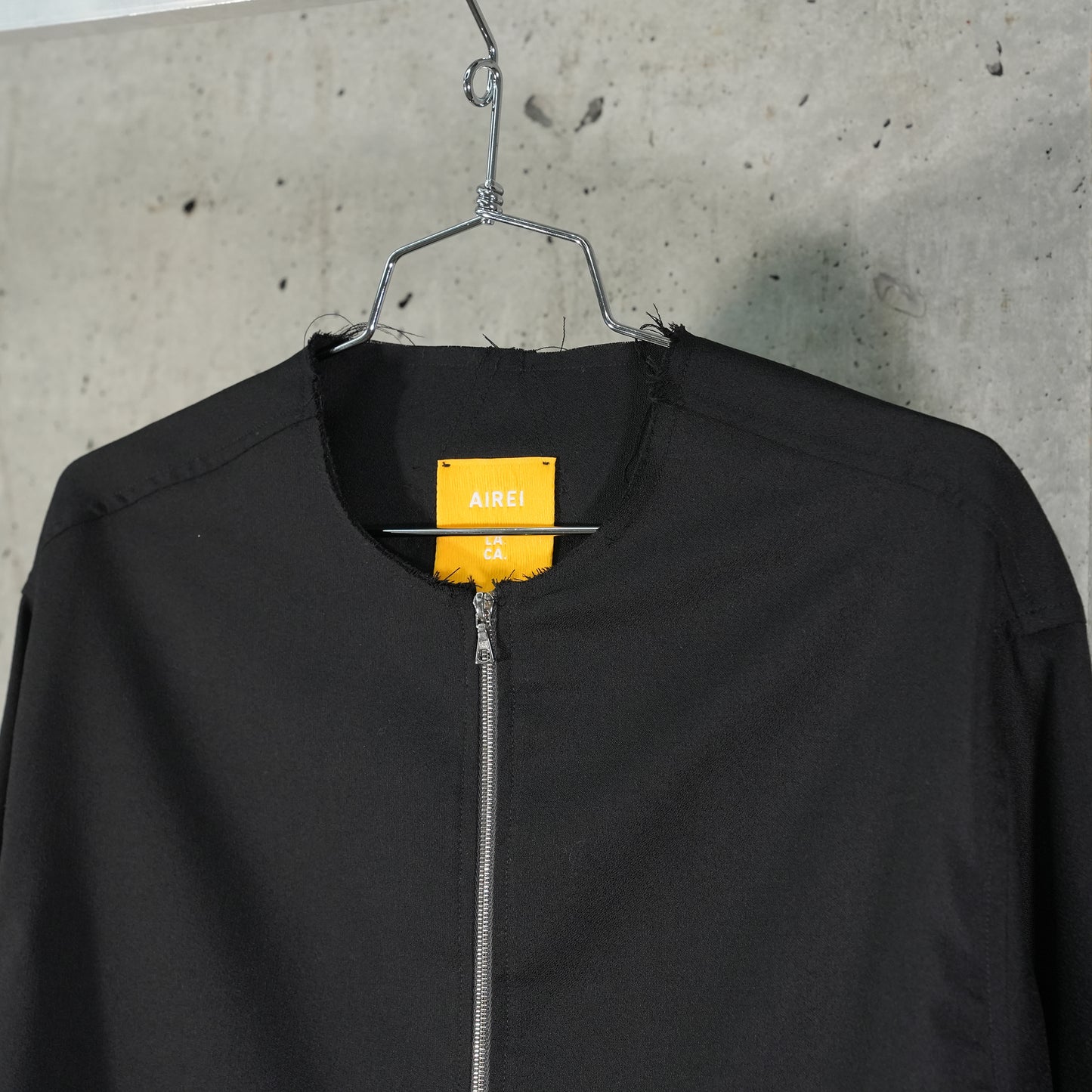 WOOL ZIP UP SHIRT JACKET WOVEN / BLACK