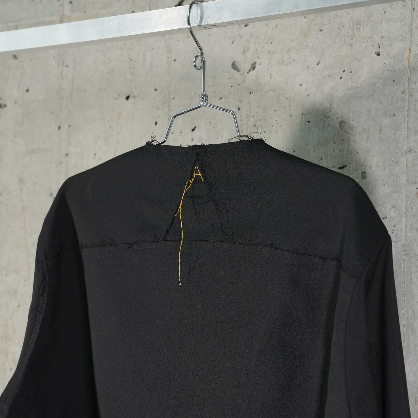 WOOL ZIP UP SHIRT JACKET WOVEN / BLACK