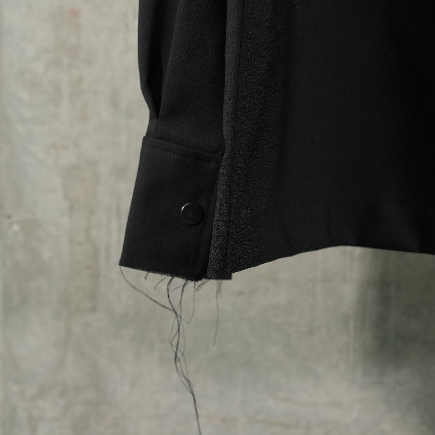 WOOL ZIP UP SHIRT JACKET WOVEN / BLACK