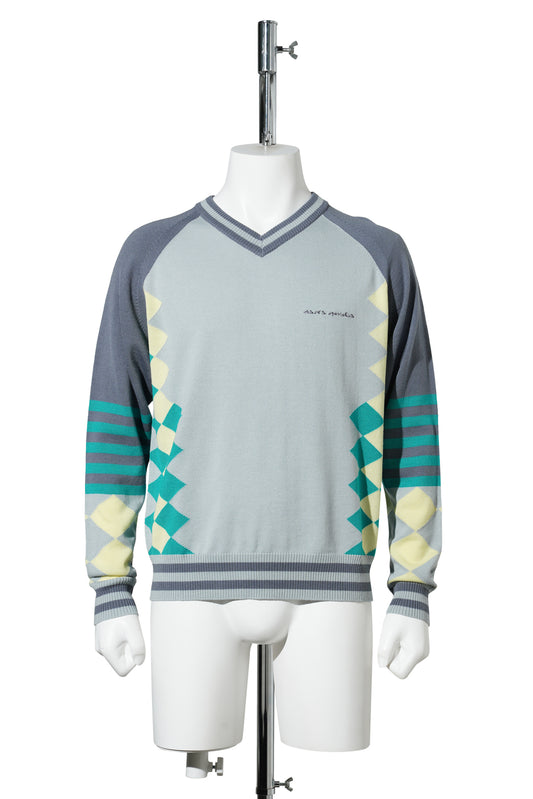 LARICOID KNIT JUMPER / 022:BLUE HAZE/LEMON
