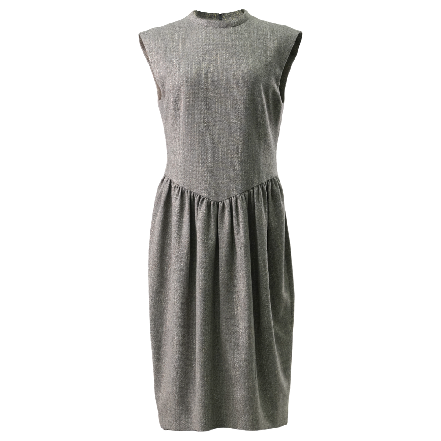 WOOL TWEED DRESS / GREY