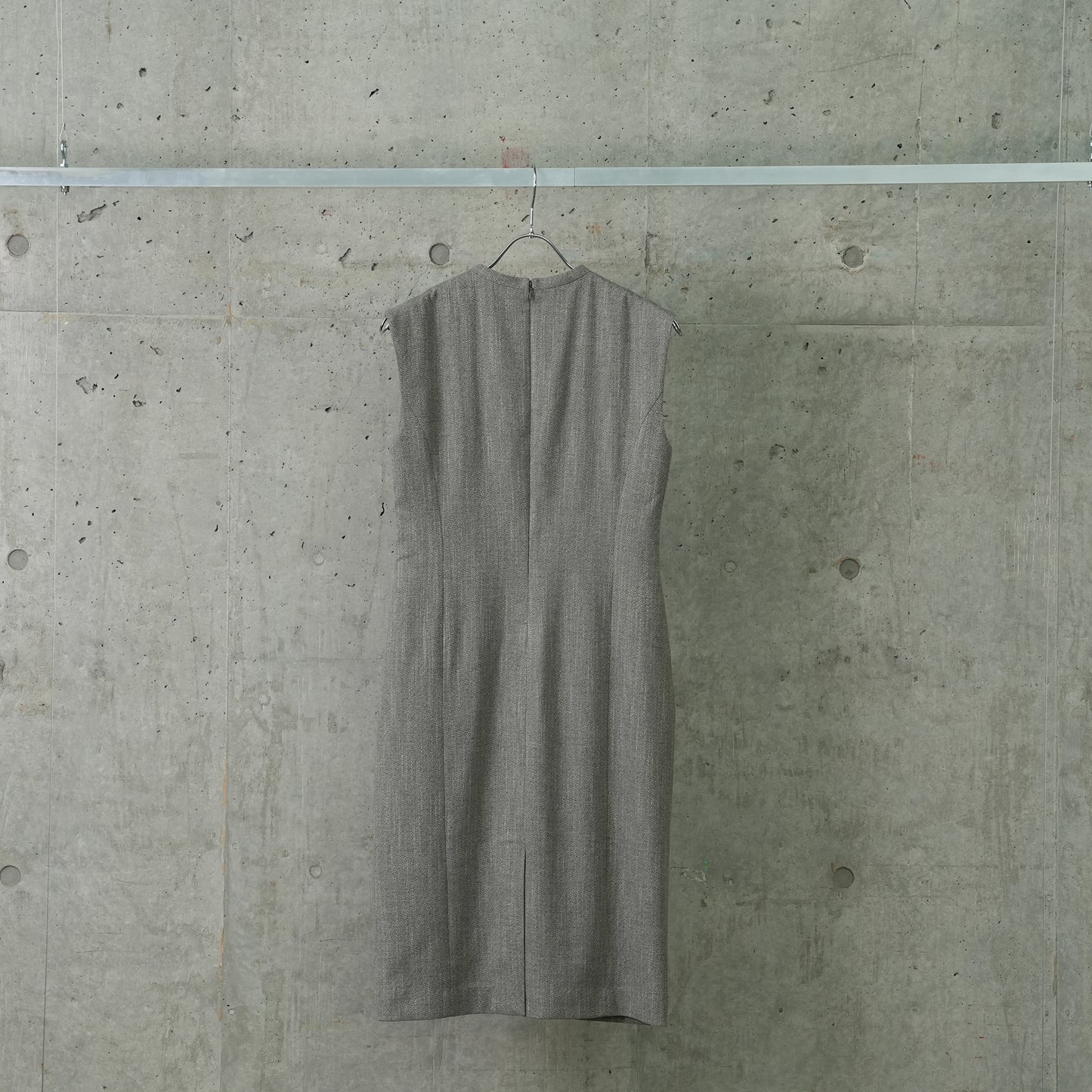 WOOL TWEED DRESS / GREY