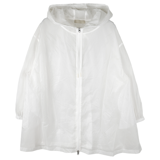 HOODED DRESS JUMPER / WHITE