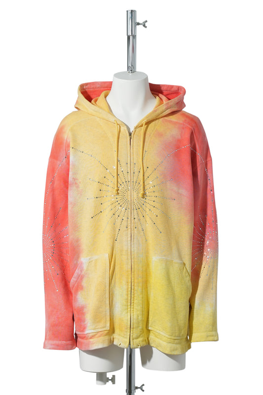 "EXCLUSIVE" SWAROVSKI HOODIE IN IMITATION OF "ANGELINA " / LIGHT