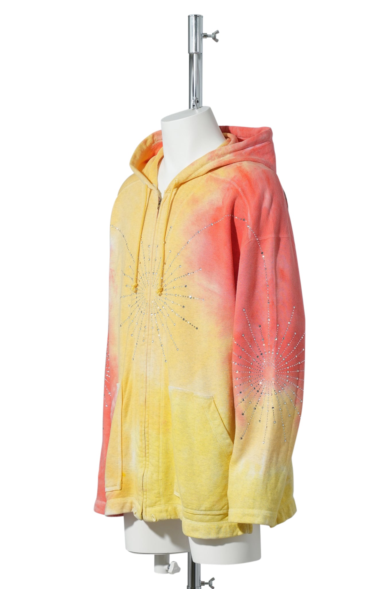 "EXCLUSIVE" SWAROVSKI HOODIE IN IMITATION OF "ANGELINA " / LIGHT