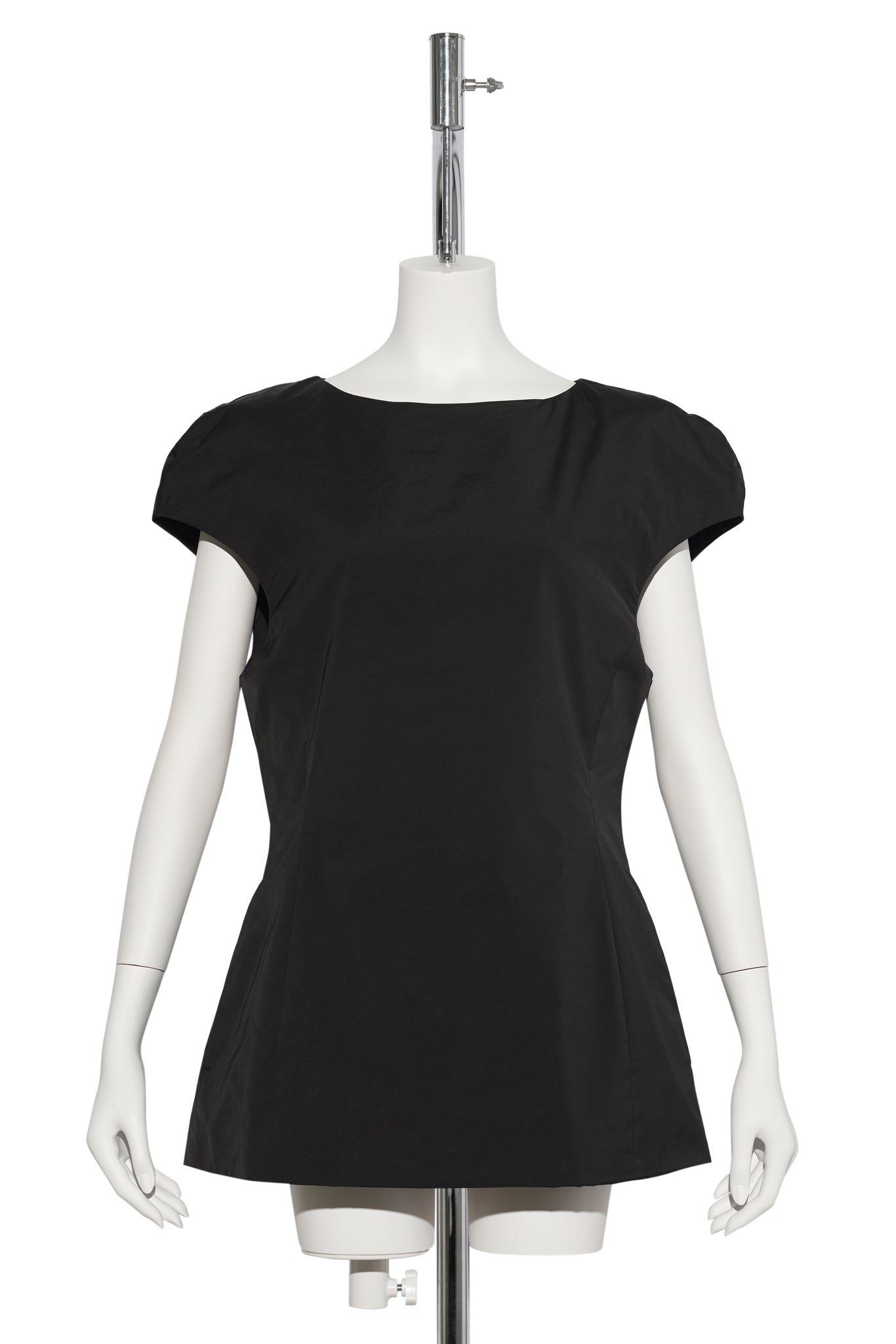 TAFFETA MINI DRESS / BLACK