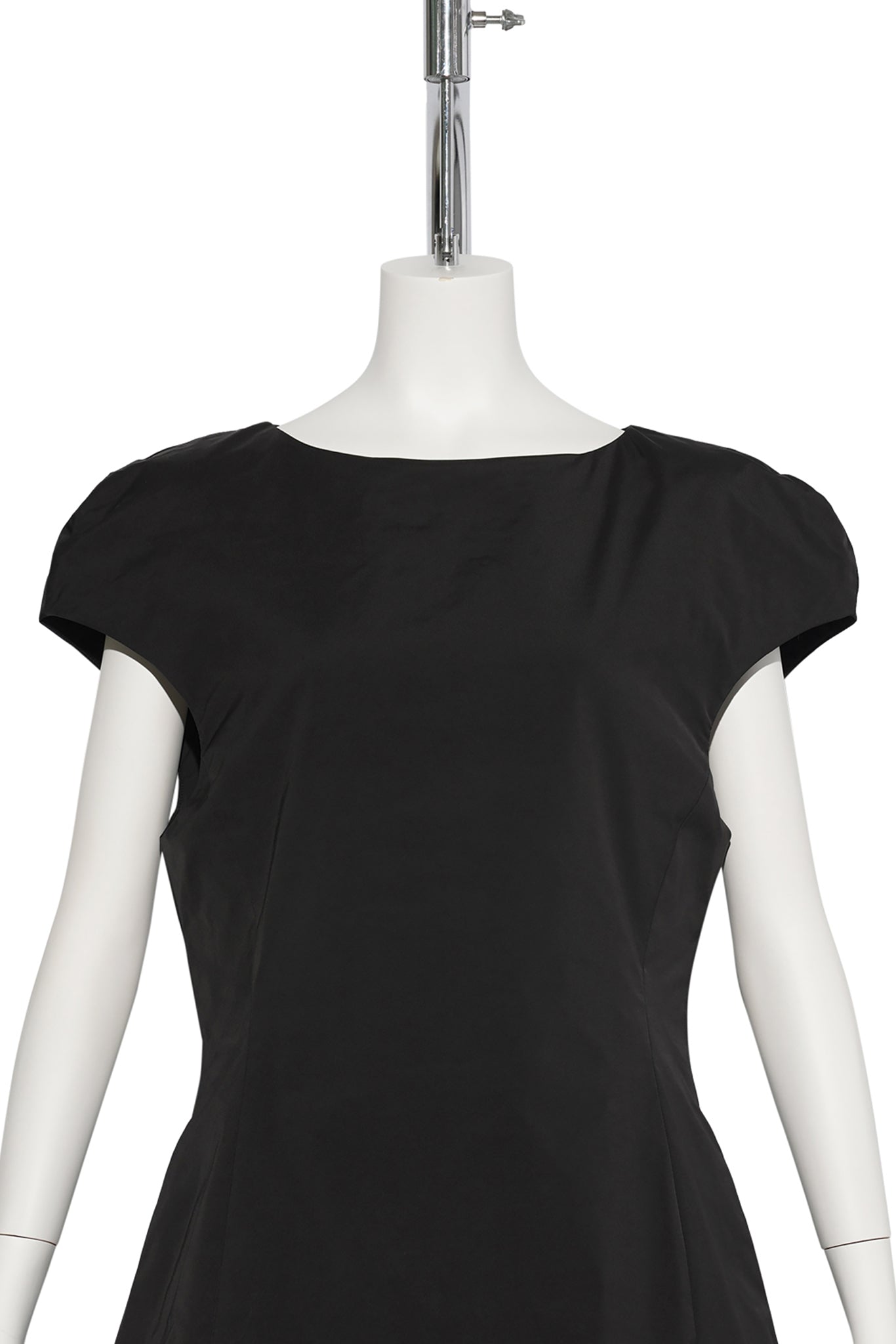 TAFFETA MINI DRESS / BLACK