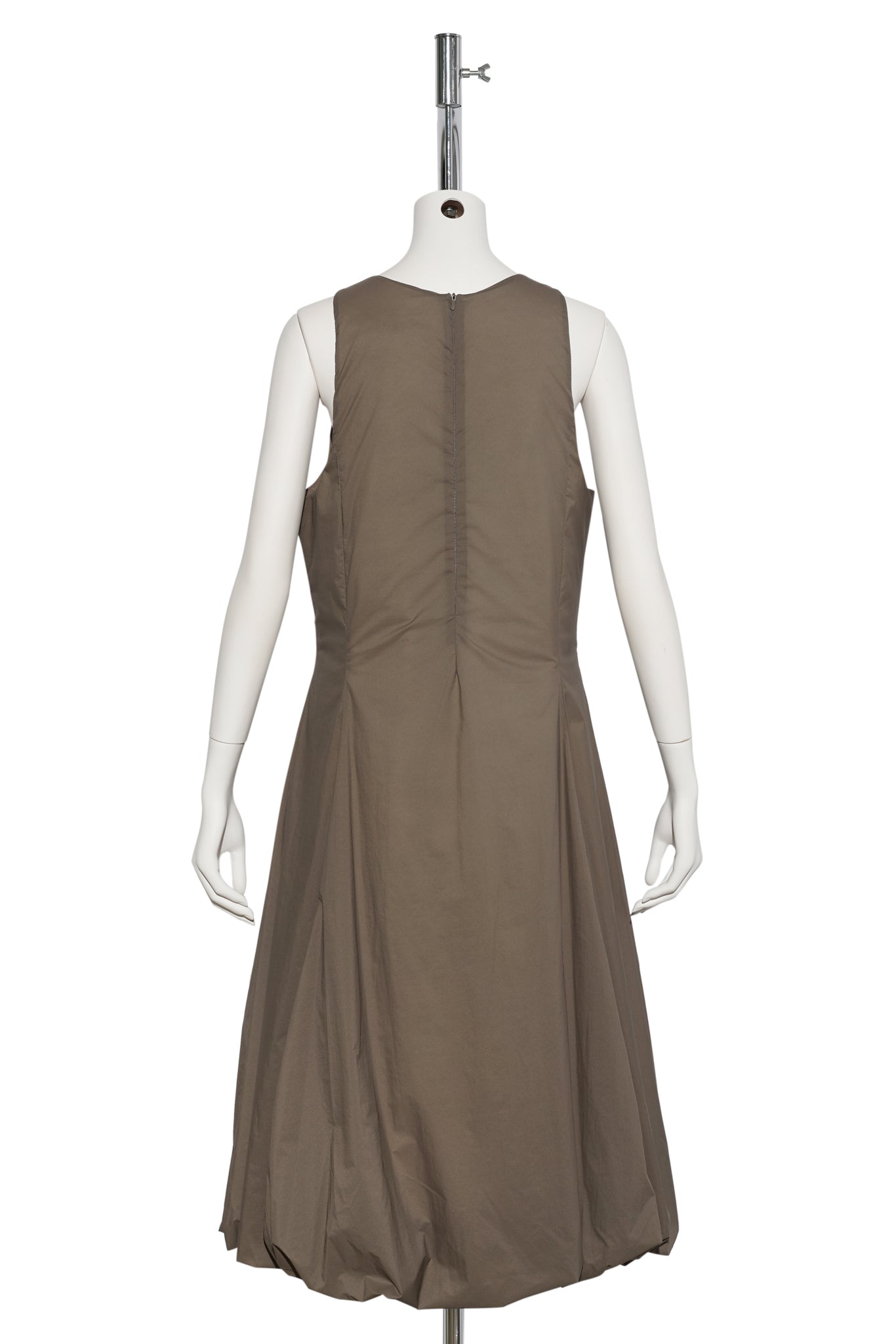 SHEER PADDED VOLUME DRESS / GREY