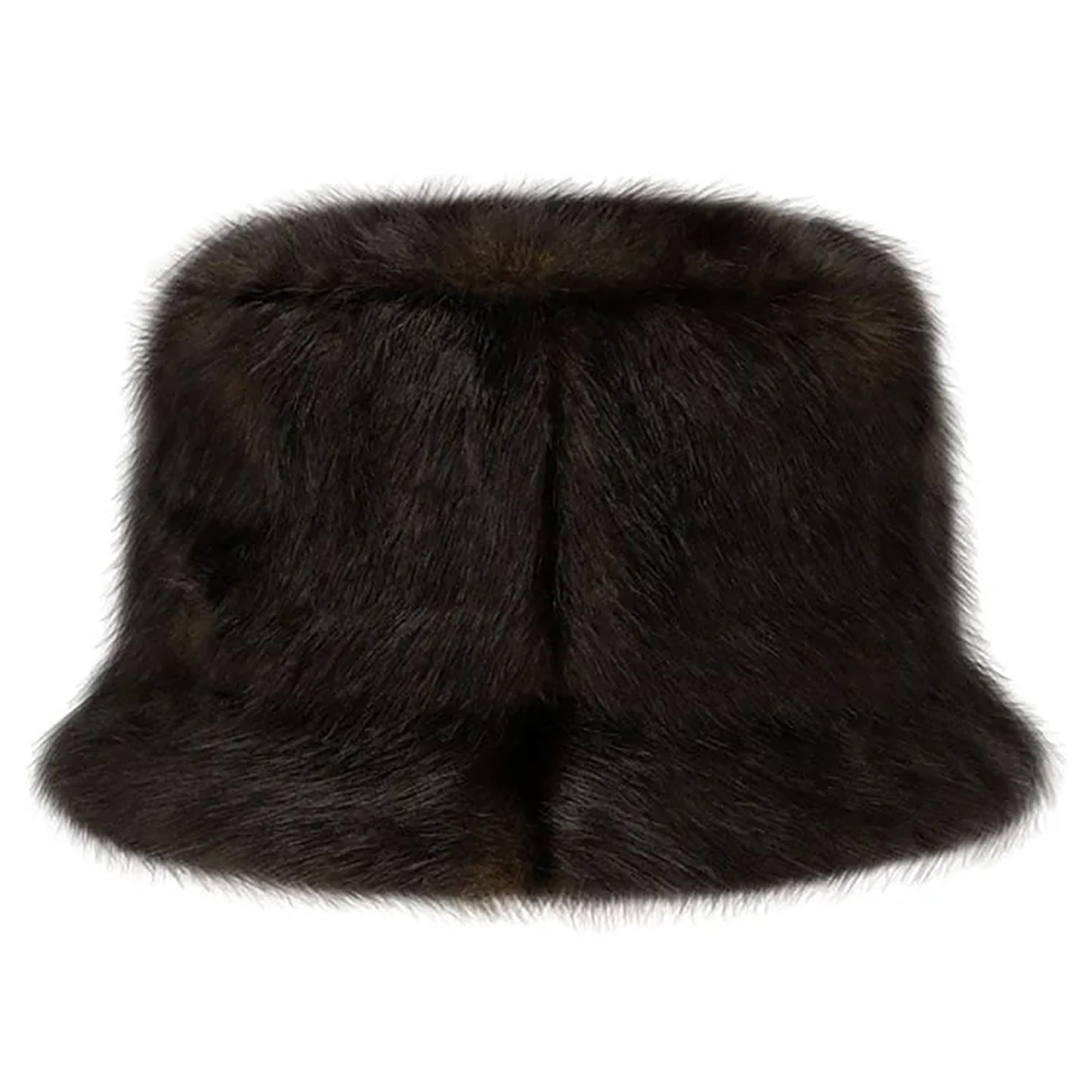 FUR BUCKET HAT / DARK BROWN