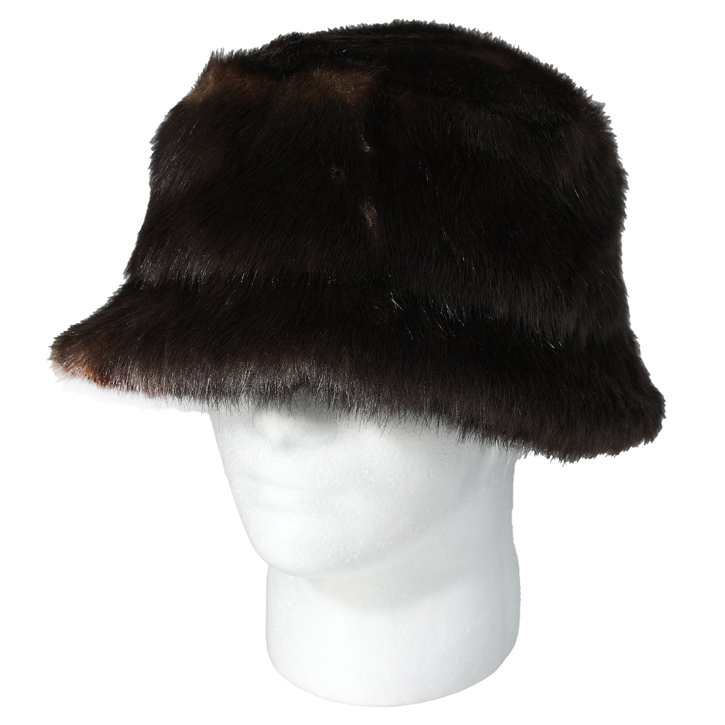 FUR BUCKET HAT / DARK BROWN