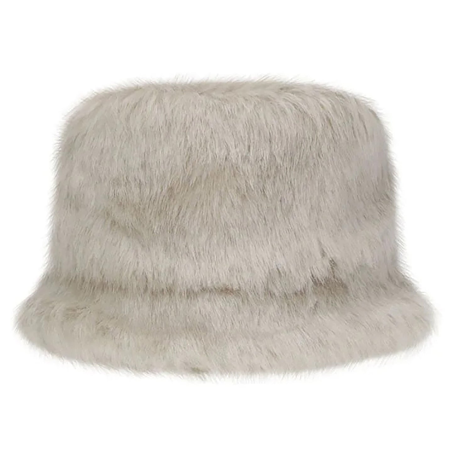 FUR BUCKET HAT / IVORY
