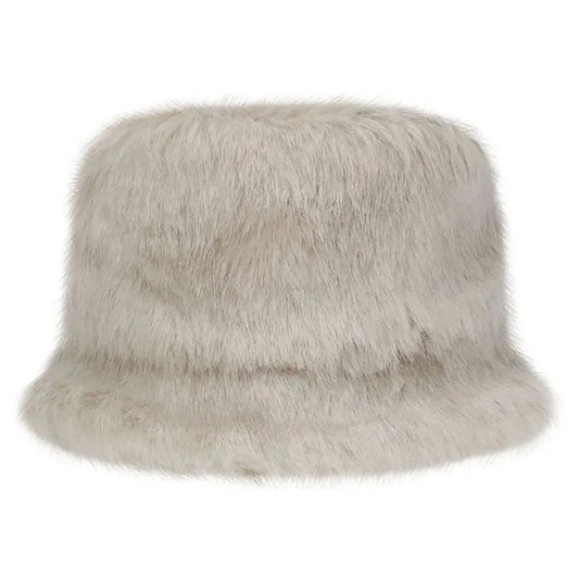 FUR BUCKET HAT / IVORY