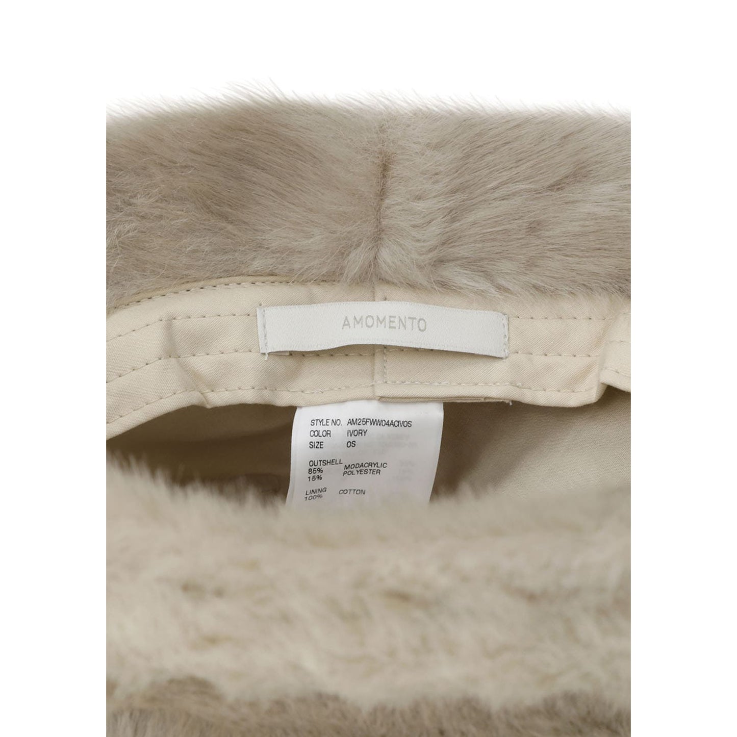 FUR BUCKET HAT / IVORY