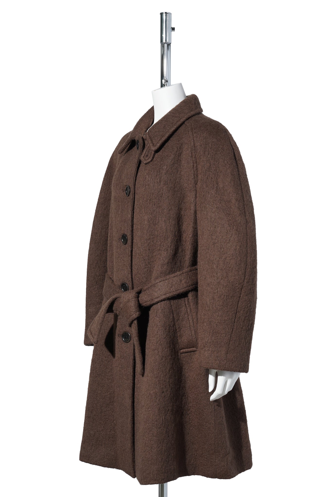 ALPACA RAGLAN COAT / BROWN