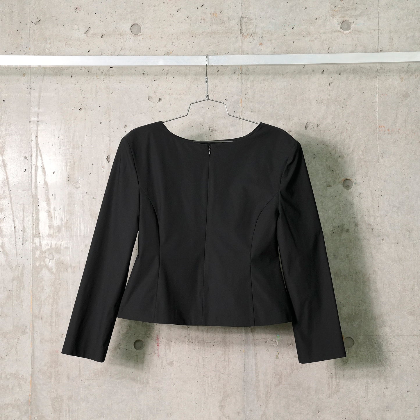 BOAT NECK TWO WAY TOP / BLACK