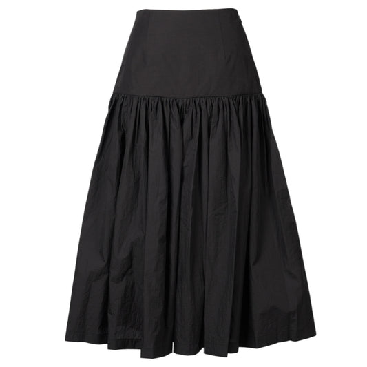 SHIRRING CULOTTE PANTS / BLACK