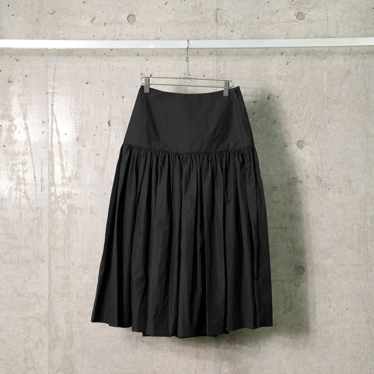 SHIRRING CULOTTE PANTS / BLACK