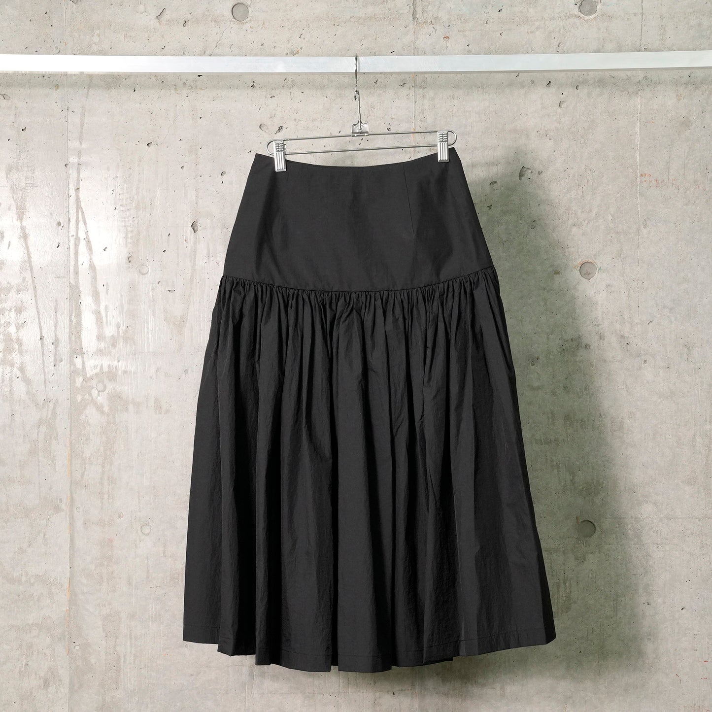 SHIRRING CULOTTE PANTS / BLACK