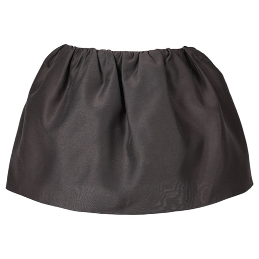 SHIRRING ORGANZA BELT SKIRT / CHARCOAL