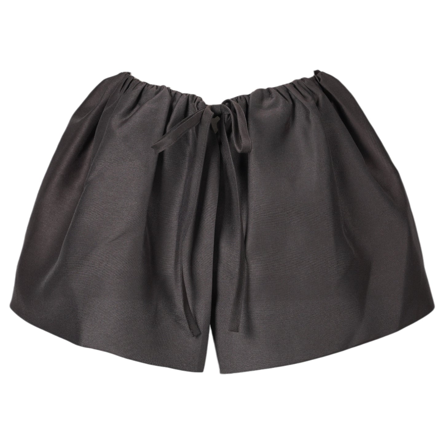 SHIRRING ORGANZA BELT SKIRT / CHARCOAL