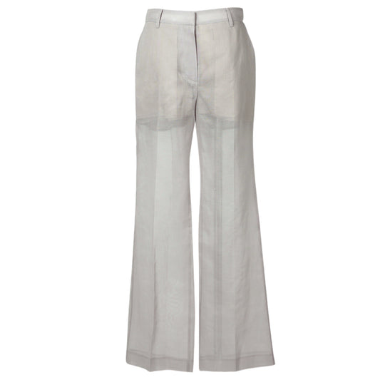 SHEER STRAIGHT FIT PANTS / GREY