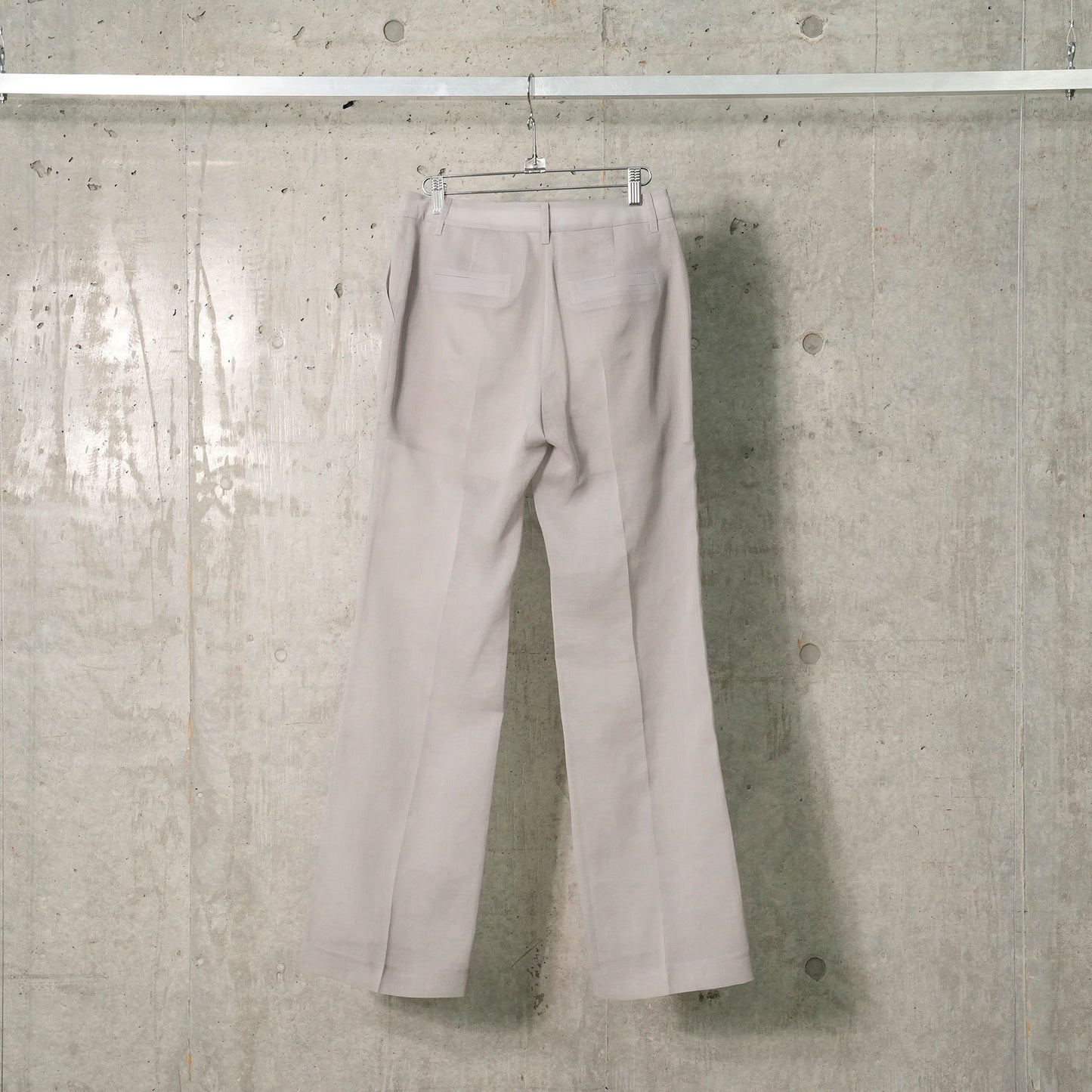 SHEER STRAIGHT FIT PANTS / GREY