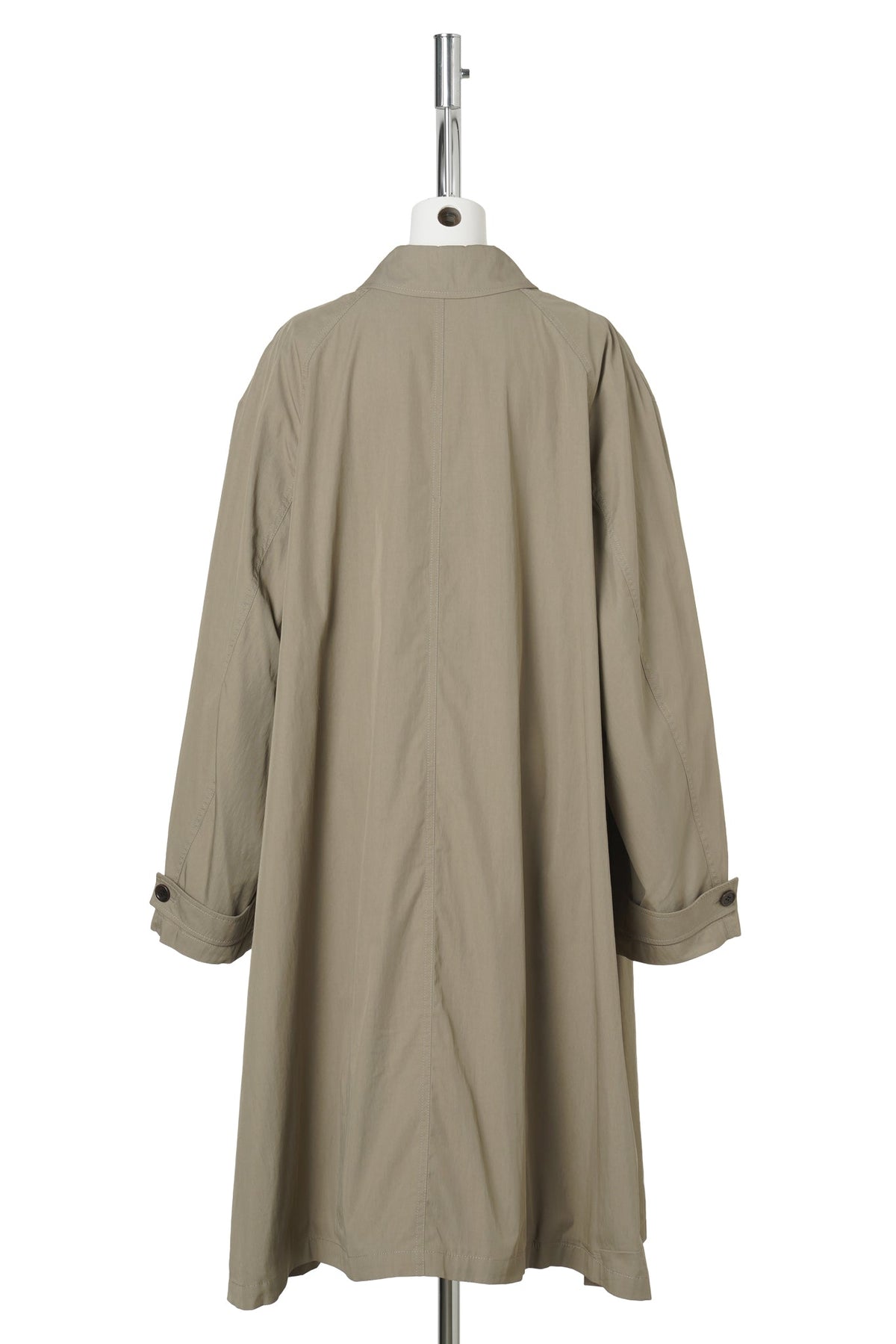 COTTON NYLON SHIRRING COAT / KHAKI