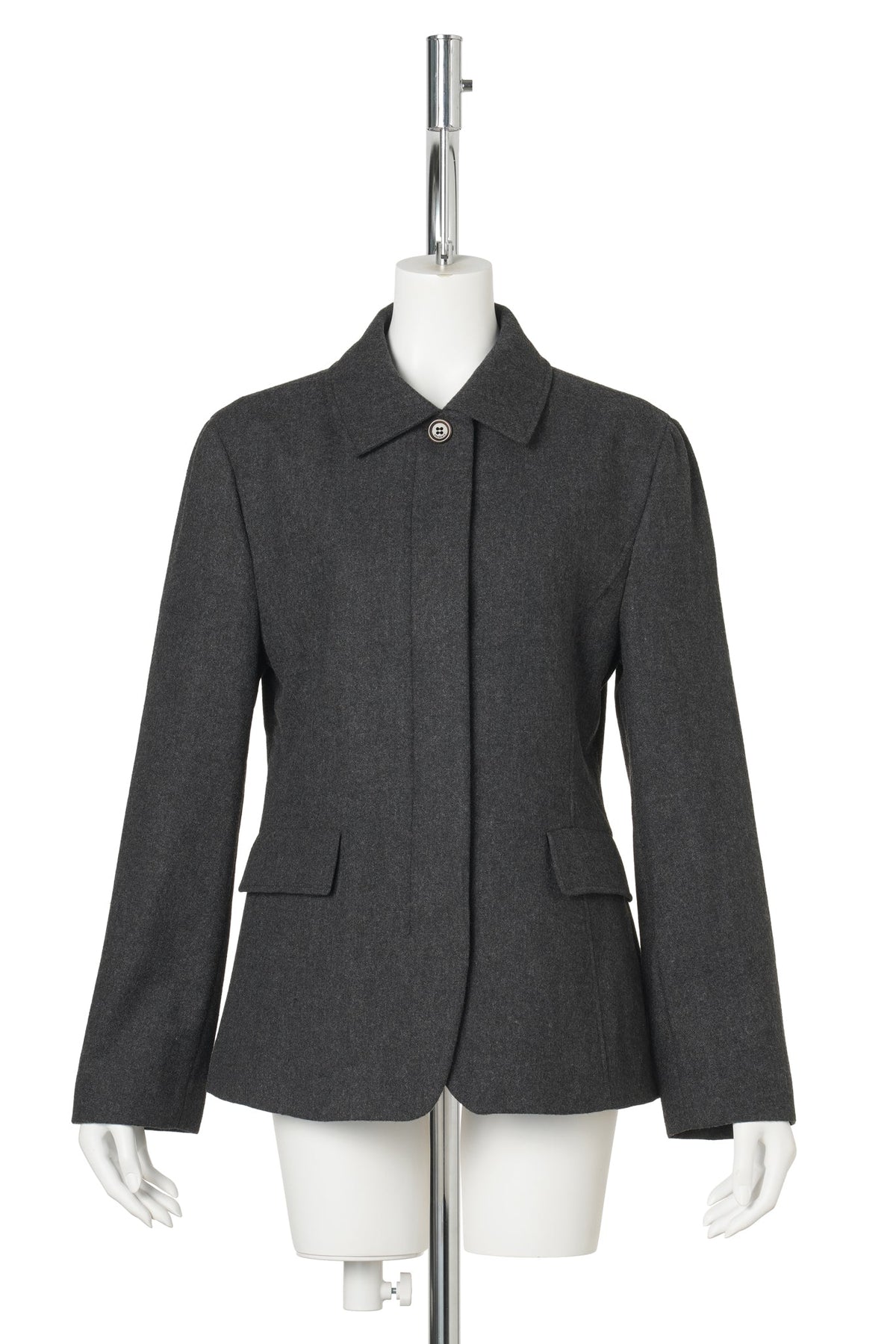 PADDED WOOL JACKET / CHARCOAL