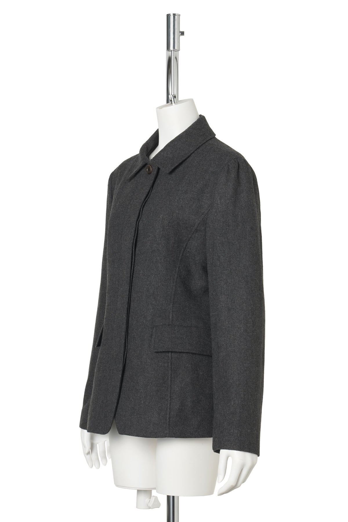 PADDED WOOL JACKET / CHARCOAL
