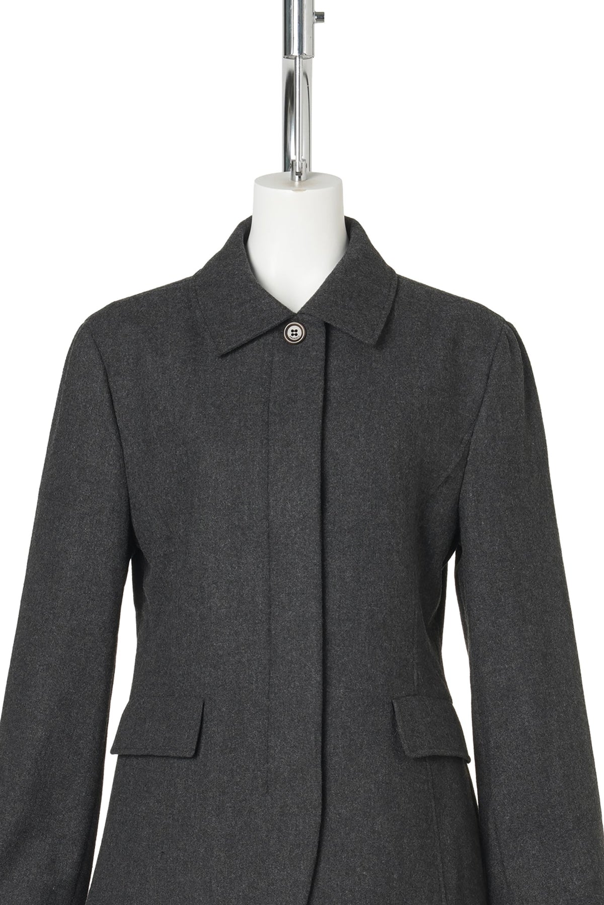 PADDED WOOL JACKET / CHARCOAL