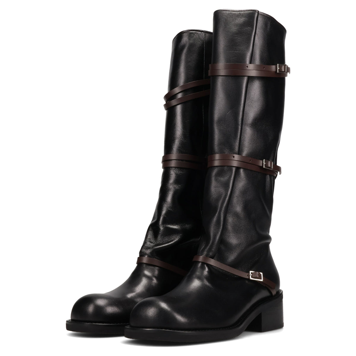 BELT LONG BOOTS / BLACK