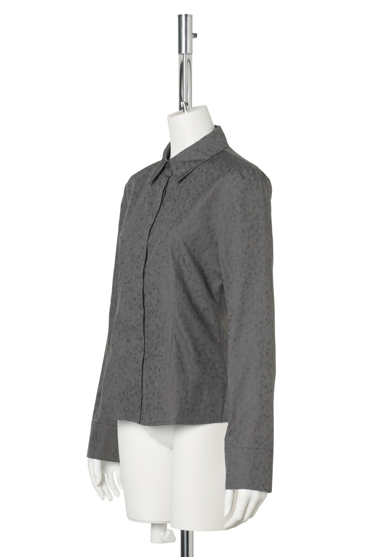 FLORAL SLIM SHIRT / GREY