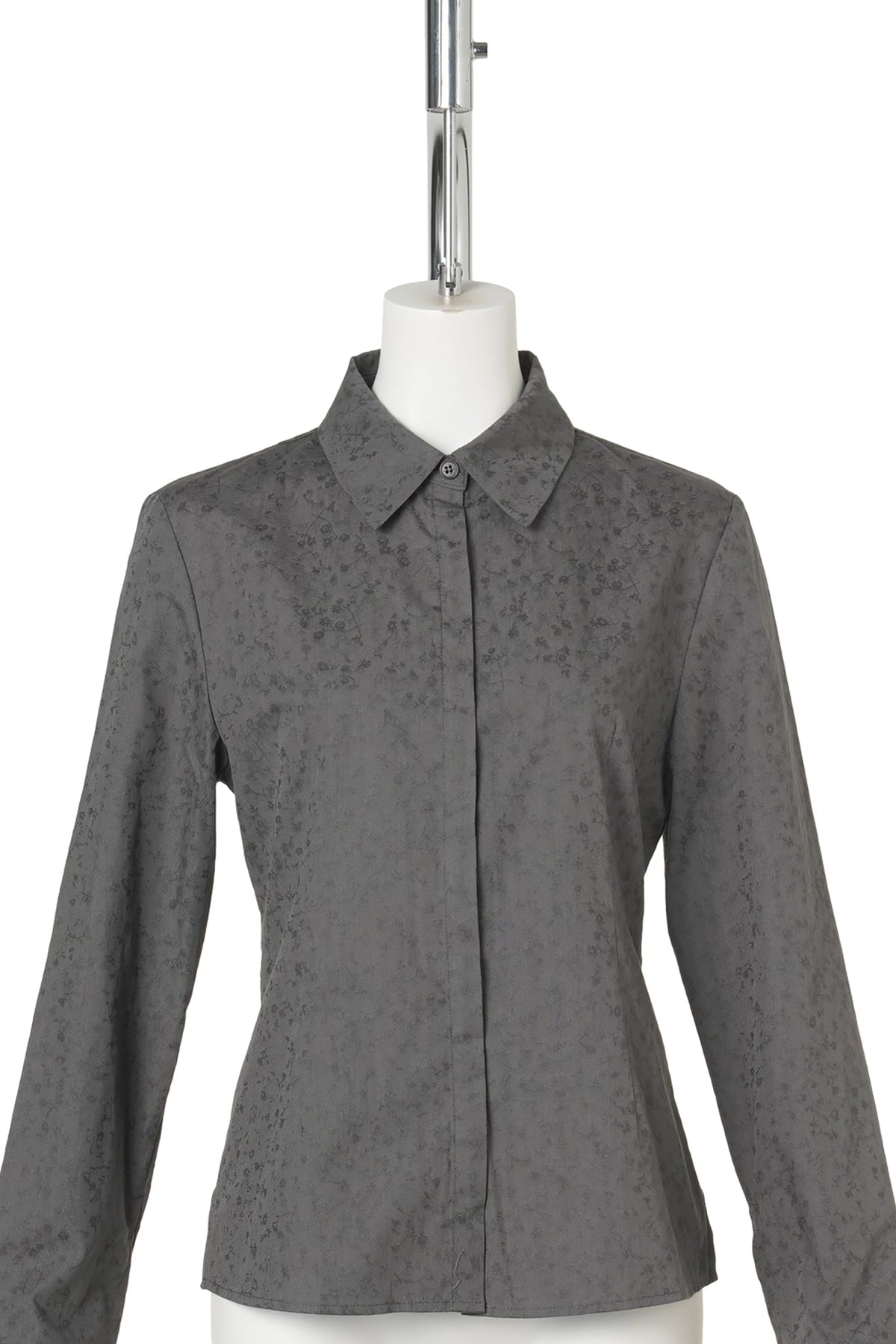 FLORAL SLIM SHIRT / GREY