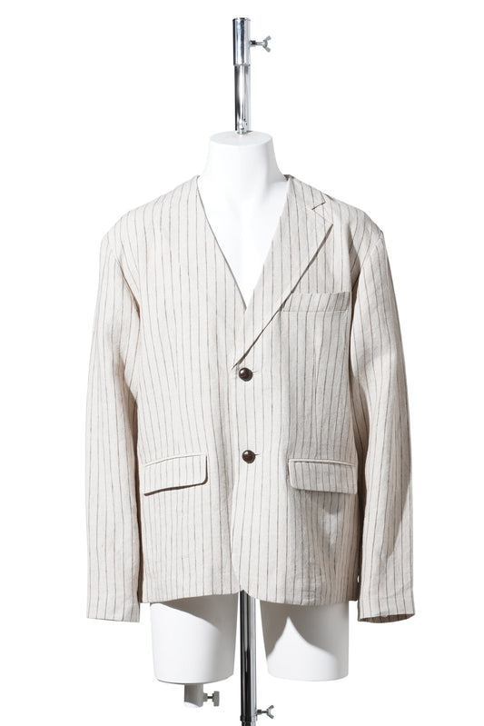 FAKE JACKET/BROTHERS JACKET / ECRU STRIPE