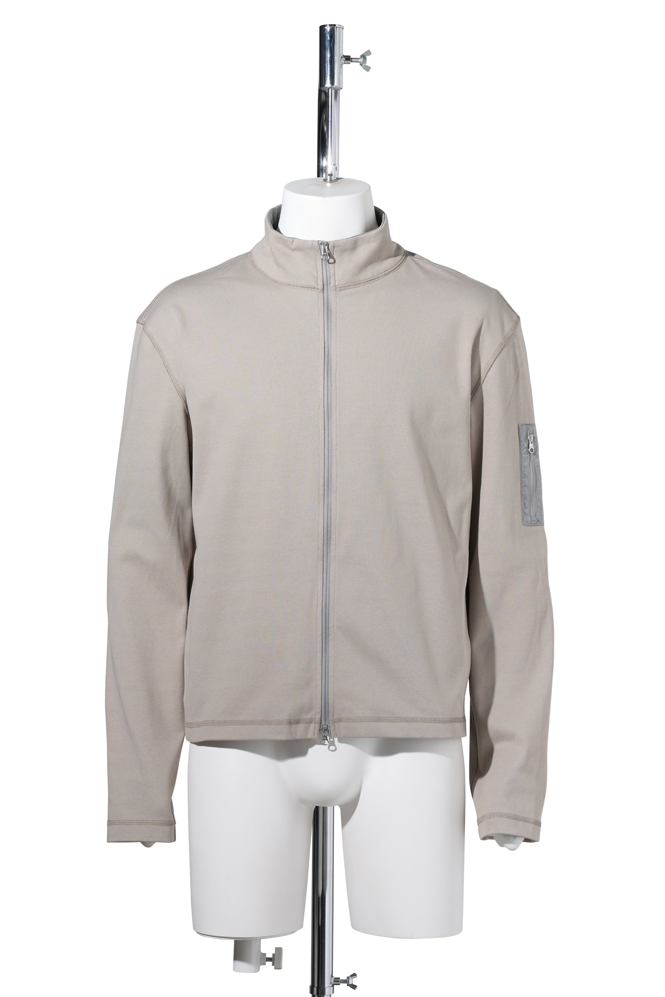 POCKET ZIP UP JUMPER / BEIGE