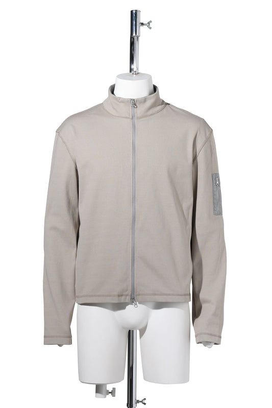 POCKET ZIP UP JUMPER / BEIGE