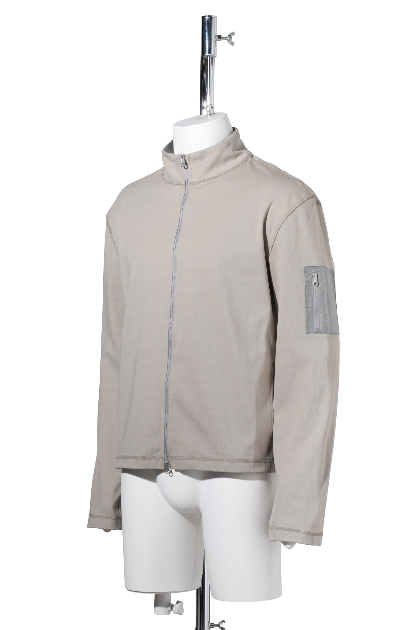 POCKET ZIP UP JUMPER / BEIGE