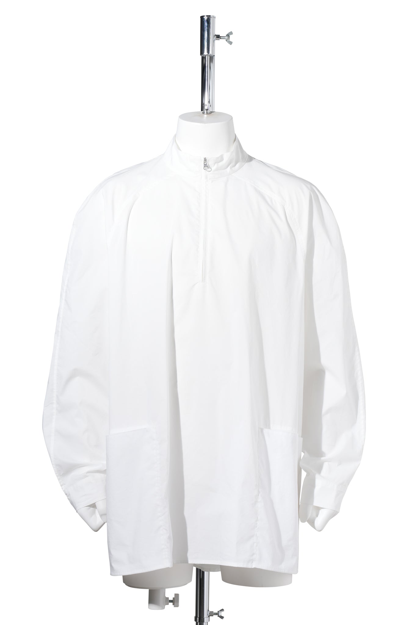 HALF NECK TUNIC SHIRT / WHITE