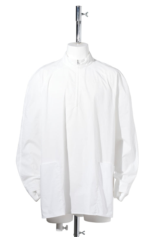 HALF NECK TUNIC SHIRT / WHITE