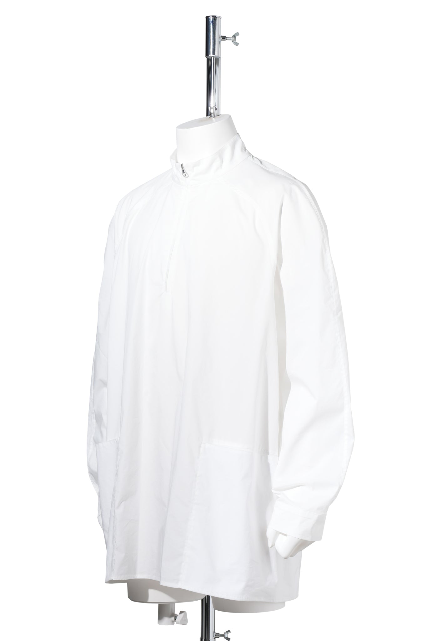 HALF NECK TUNIC SHIRT / WHITE
